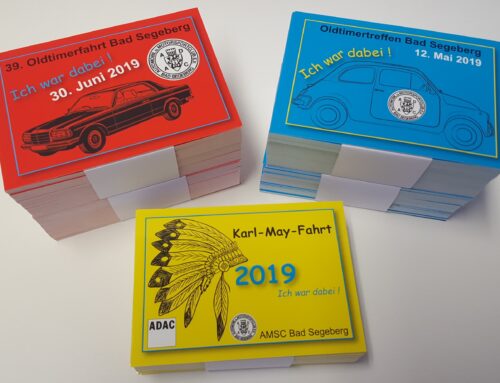 Aufkleber für Oldtimerveranstaltungen